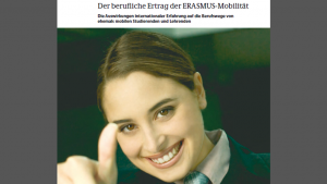 Der berufliche Ertrag der ERASMUS-Mobilität (Screencopy des Covers)